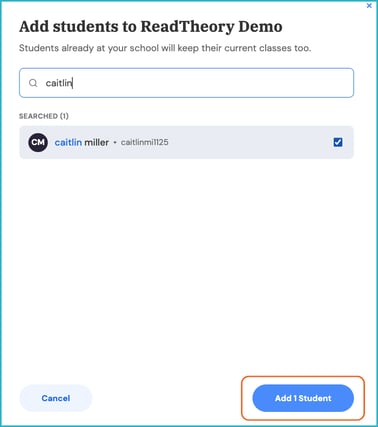 add student existing