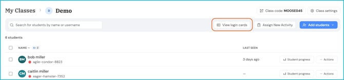 click view log i ncards