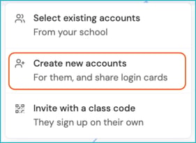 create new accounts