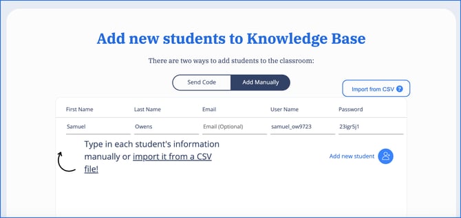 csv manual
