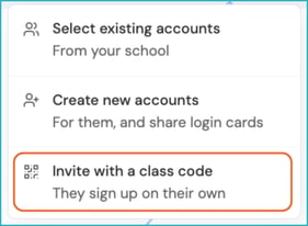 invite with class code
