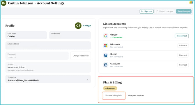 plan and billing