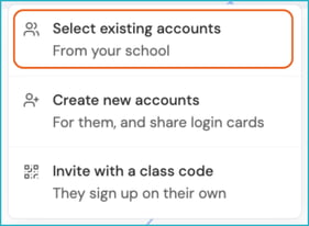 select existing