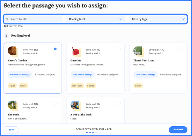 select passage