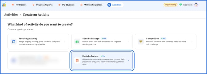 select retake pretest