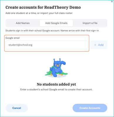 type in google email