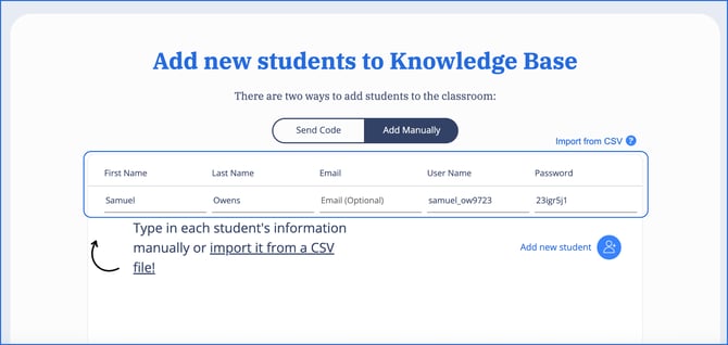 type manually option 1