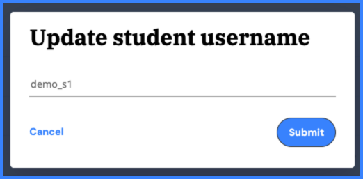 update username